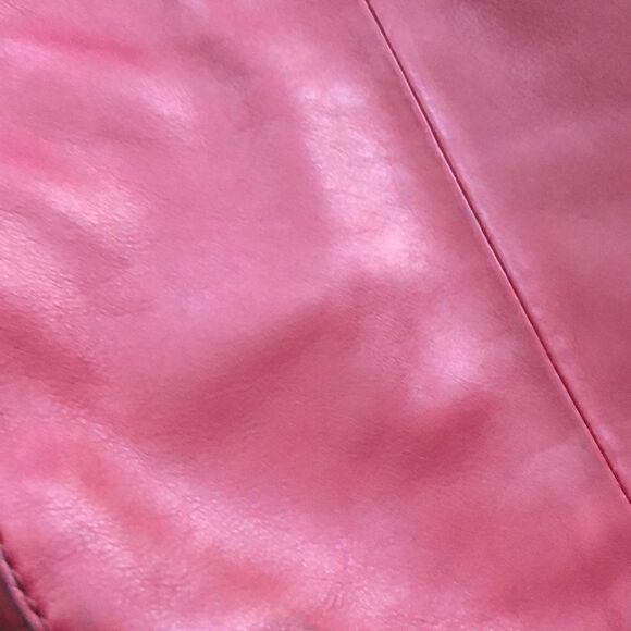 Vintage fossil red burgundy saddle bag with fur. - Picture 5 of 11